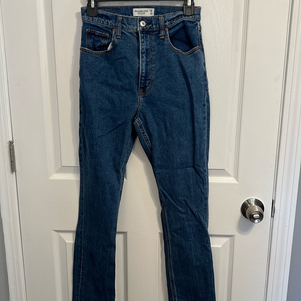 Slim Straight Leg Abercrombie Jeans, 26